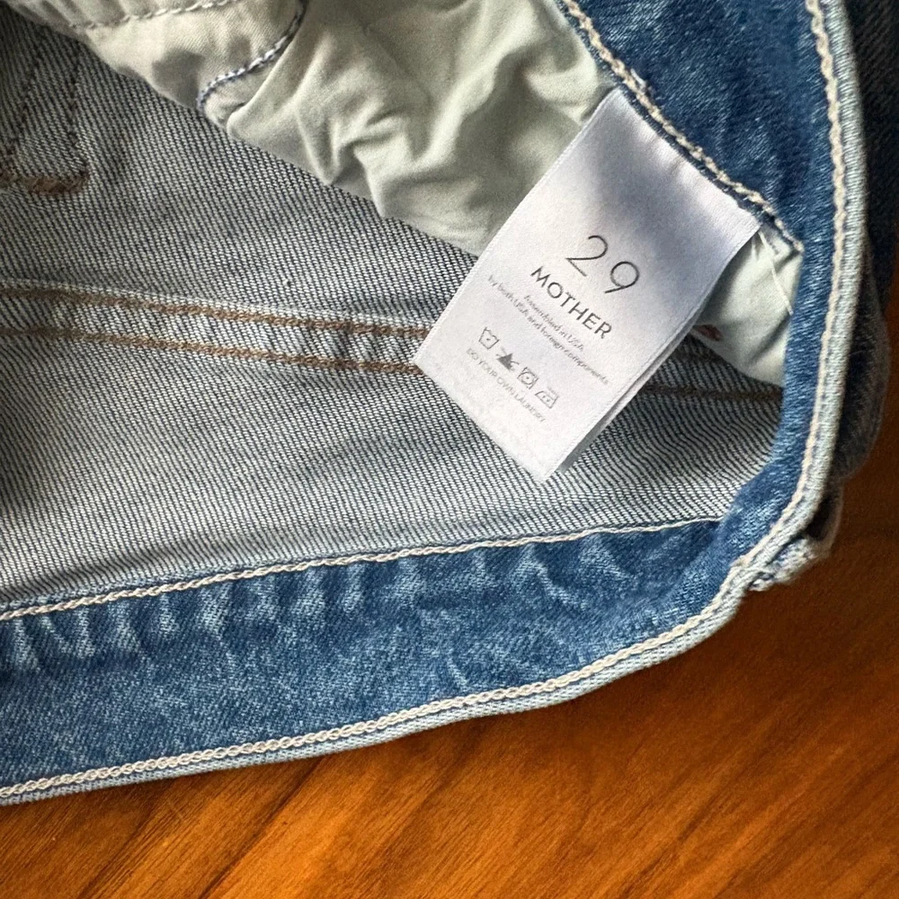 MOTHER Blue Button-Fly Jeans, ECU - Picture 6 of 17